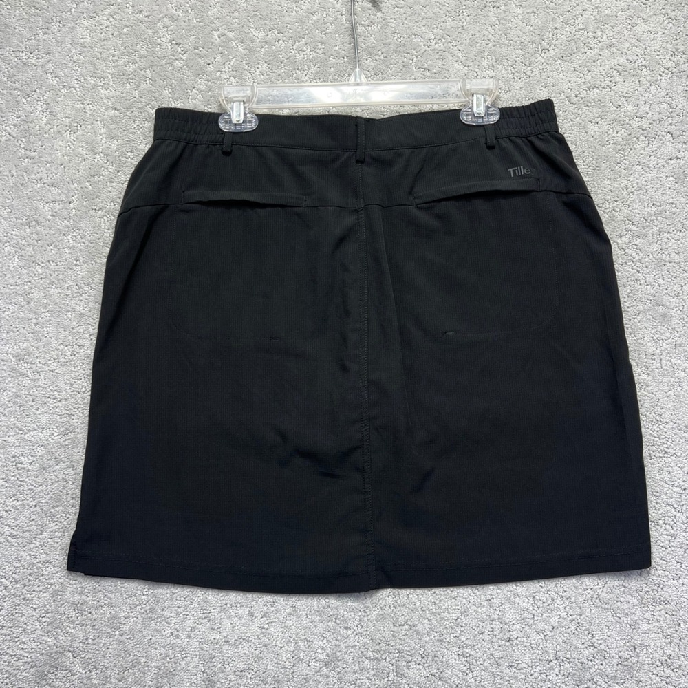 Tilley Trek Skort Womens Large Black Recycled Poly Golf Active Hiking Travel - Picture 8 of 12
